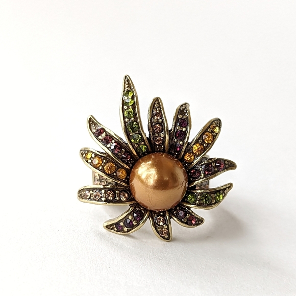 Signed HEIDI DAUS "Sublime Star" Multicolor Statement Ring Rhinestones Size 6.5 - Picture 12 of 12